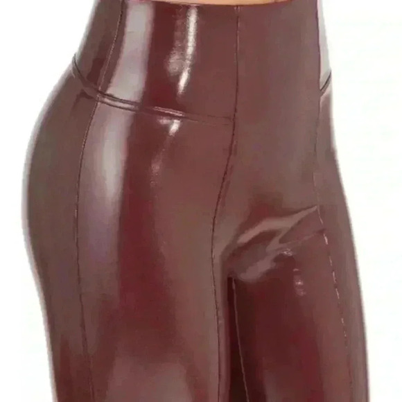 SPANX SPANXshape Faux Patent Leather Leggings Ruby Red Pt.Small, Medium, Large - Picture 16 of 16